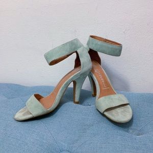 Jeffrey Campbell Mint Green Suede Heel Size 6.5